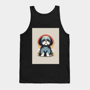 Shih Tzu Dog 2 - Japanese Retro Art Tank Top